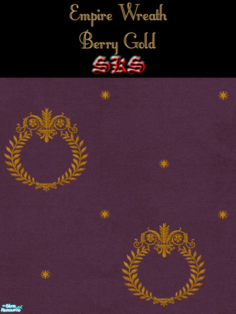 Sims 2 — Gold Empire Wreath Carpeting Set - Berry by 71robert13 — Gold Laural leaf wreath carpeting to coordinate with my