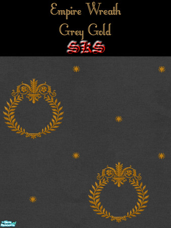 Sims 2 — Gold Empire Wreath Carpeting Set - Grey by 71robert13 — Gold Laural leaf wreath carpeting to coordinate with my
