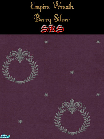 Sims 2 — Silver Empire Wreath Carpeting Set - Berry by 71robert13 — Silver Laural leaf wreath carpeting to coordinate