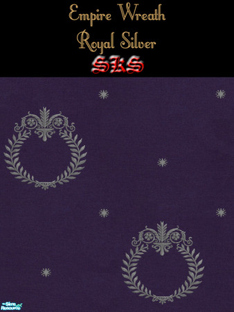 Sims 2 — Silver Empire Wreath Carpeting Set - Royal by 71robert13 — Silver Laural leaf wreath carpeting to coordinate