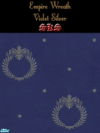 Sims 2 — Silver Empire Wreath Carpeting Set - Violet by 71robert13 — Silver Laural leaf wreath carpeting to coordinate