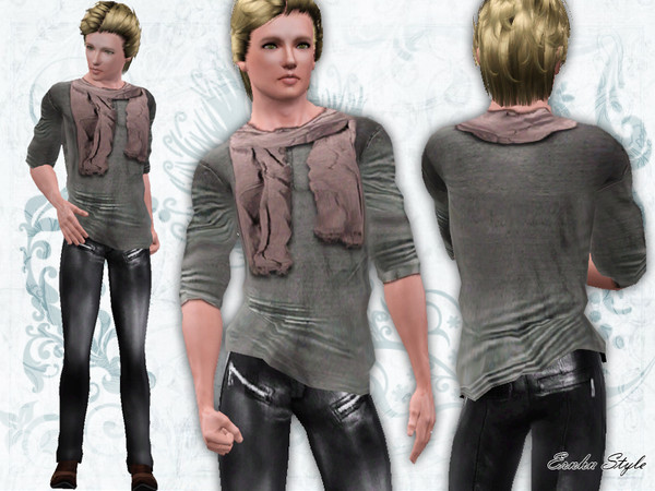 Sims 3 — Top by ernhn — Top 2 recolorable parts Custom mesh by me!