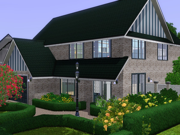 Sims 3 — Parker by dorienski — Cosy cottage family home with indoor garage, kitchen, dining room, living room and a