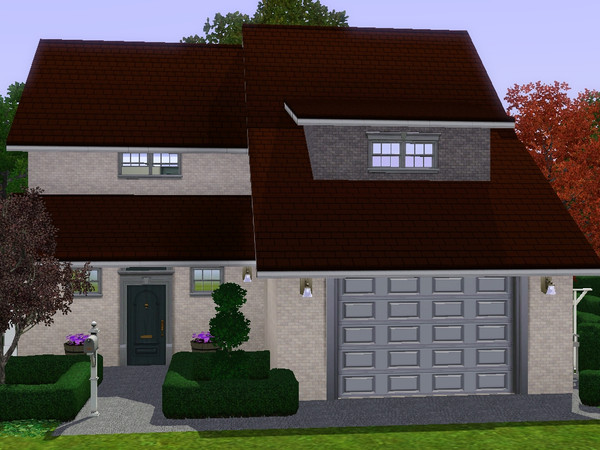 Sims 3 — Puyol by dorienski — Cosy town house with open plan living, dining and kitchen area, separate study and a