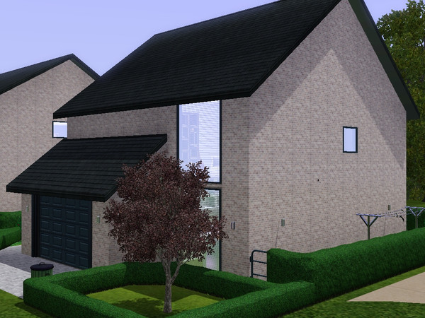 Sims 3 — Pitt by dorienski — Modern town house with open plan living, kitchen and dining area, a garage, two separate