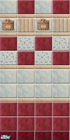 Sims 2 — Table for Two - bathroom wall by perelinka — Bathroom tiled wall for elegant restaurant.