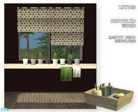 Sims 2 — Leyris bathroom - Earthy deco recolors by mirake — Recolors of the blinds, flowerpots, carpets and some towels.