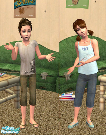 Sims 2 — Raged child clothing by macthekat — Not all kids gets new cloth all the time and some of them likes to clime
