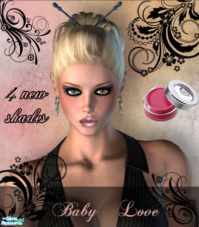 Sims 2 — Baby Love Lipgloss by TSR Archive — A set of sweet lipgloss that goes well with both darker and lighter skins.
