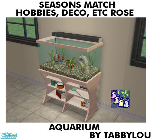 Sims 2 — TL - SM HobbiesDeco Rose Aquarium by TabbyLou — Aquarium in Recolor of objects from the Hobbies & Decorative