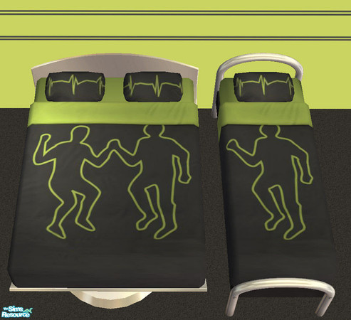 Sims 2 — IKEA Huldadans Bedding by omeninos — 2 matching walls available to download