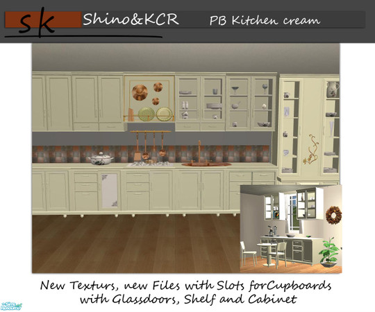 Sims 2 — PB Kitchen Recolor cream by ShinoKCR — Updated on Nov. 08 2008 - Textures for New Meshes 