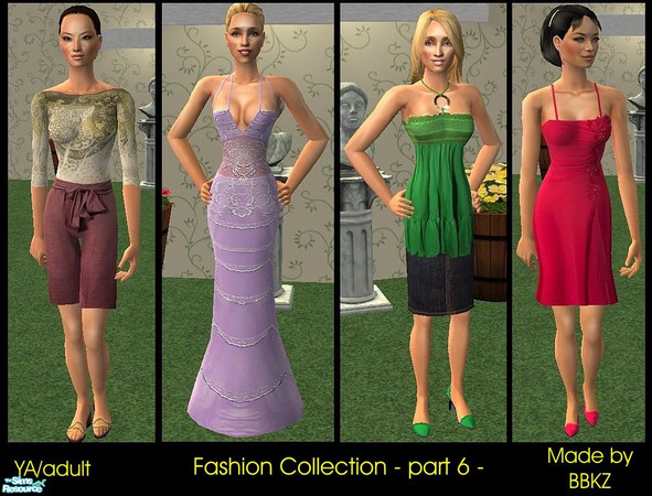 Sims 2 — Fashion Collection - part 6 - by BBKZ — The newest part of glamour and stylish clothes for your sim ladies. Two