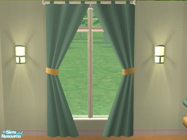 Sims 2 — Modern Living Room - Curtains (Large Long) by lym — Part of my Modern Living Room set.