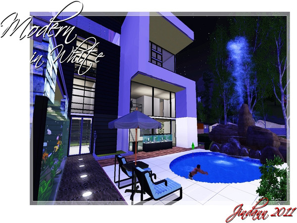 Sims 3 — Modern in White by Jindann — It is impressive house