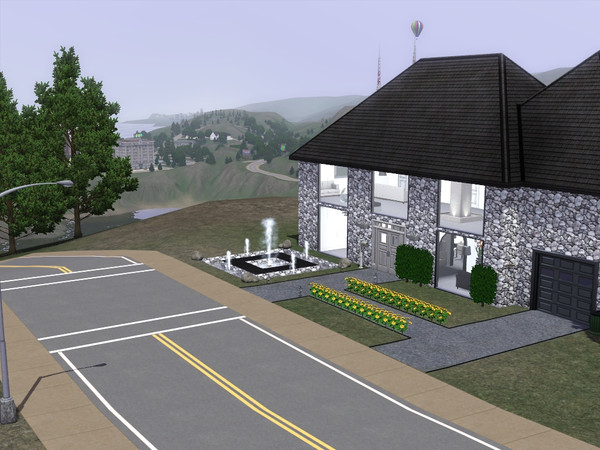 Sims 3 — Stone Manor by amberlyn88 — This 2 story family home features 5 bedrooms, 2 1/2 bathrooms, a beautiful pool area