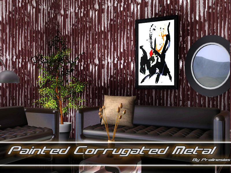 The Sims Resource Painted Corrugated Metal