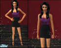 Sims 2 — Purple & Black Dress. by jennyalexandria2 — Adult fashion.
