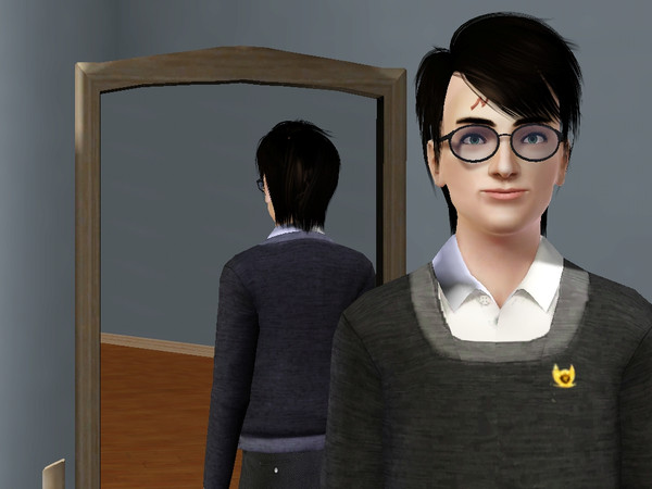 Sims 3 — harry potter by racharyefron123 — harry potter daniel radcliffe sim hair: newsea piggy hair by newsea