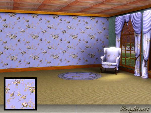 Sims 3 — BR11 Periwinkle Blossom by Brighten11 — Periwinkle Blossom - Brighten11 A new floral pattern from Brighten11.