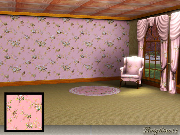 Sims 3 — BR11 Pink Blossom by Brighten11 — Pink Blossom - Brighten11 A new floral pattern from Brighten11. Works nicely