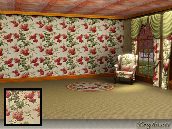 Sims 3 — BR11 Pink Wisteria by Brighten11 — Pink Wisteria - Brighten11 A new floral pattern from Brighten11. Works nicely