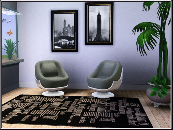 Sims 3 — Painting black and white city by monkri2001 — black and white city 