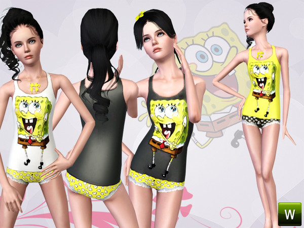 Sims 3 — Just a Dream *Teens* by Simonka — Cute Spongebob pyjama for your little princess!