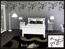 Sims 3 — -black-and-white-stickers-birds by monkri2001 — 2 set of black and white wall stickers
