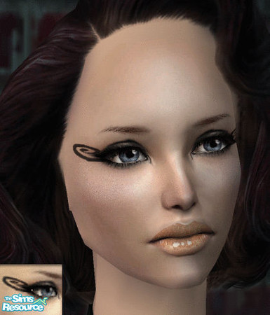 Sims 2 — Fairytale Eyeliner - Black by Cleotopia — 