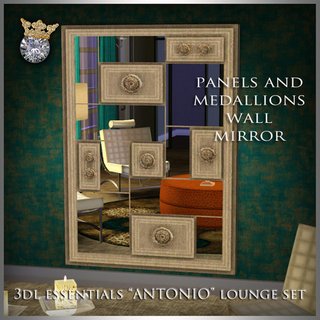 Sims 3 — 3DL Imperio Sim Antonio Lounge Mirror by eddielle — 3DL Imperio Sim Antonio Lounge Mirror