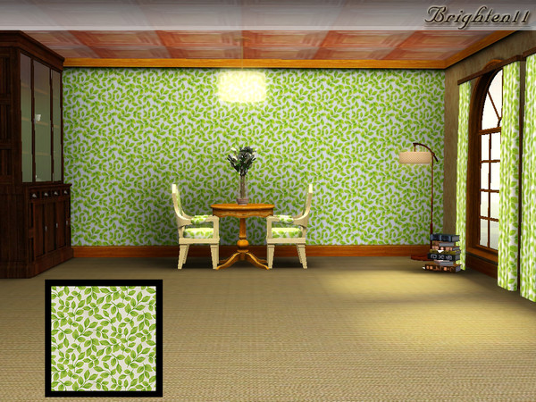 Sims 3 — BR11 Summer Leaves by Brighten11 — Summer Leaves - A new floral pattern from Brighten11. Works nicely with