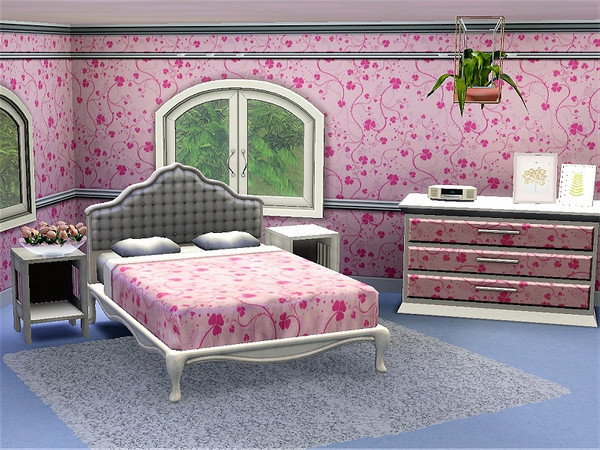Sims 3 — marcorse_lucky in pink pattern by marcorse — A sweet and pretty pattern of trailing shamrocks on a lolly pink