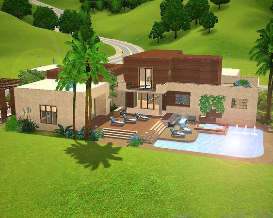 Sims 3 — Salton by Rirann — A sunny modern home!
