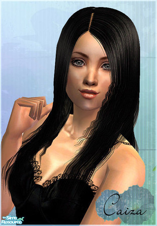 Sims 2 — Precision hair - Black by Caiza — Retexture of Raonjena hair 100. I have not made the model in picture.