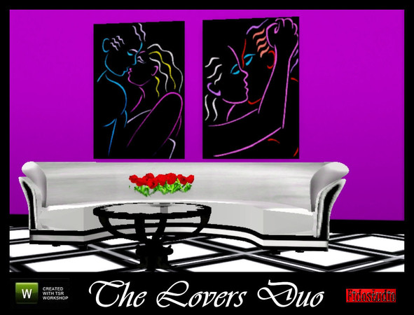 Sims 3 — The Lovers Duo by italiangirl629 — This is a Pretty Duo of Colorful Paintings by the Amazing Thomas Fedro! :) 