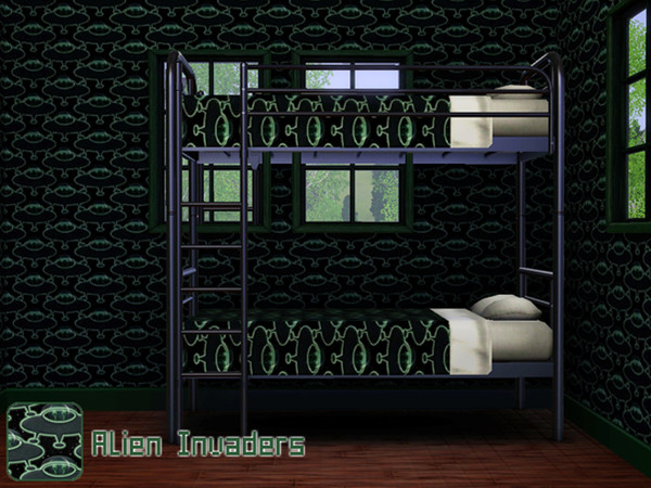 Sims 3 — Alien Invaders by lizholsimer — Alien invaders themed pattern.