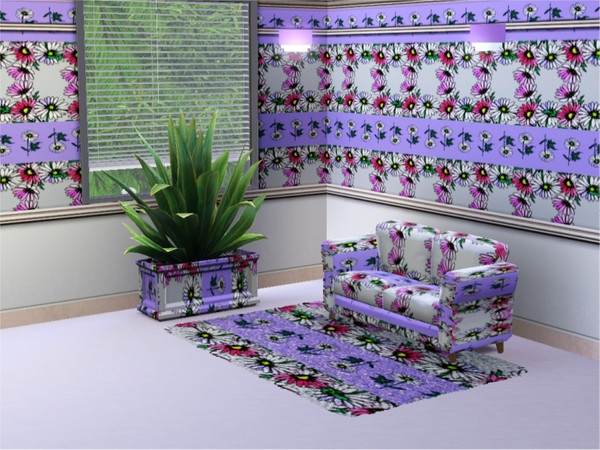Sims 3 — marcorse_maggie's daisy pattern by marcorse — These delightful, vari-coloured, pink and white marguerite daisies