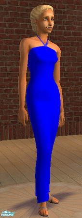 Sims 2 — Silk Gowns - 5fe1309b Gssilkgownblue by gil_shalos — Formal silk dress in blue