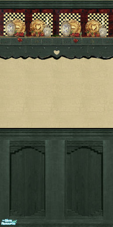 Sims 2 — Weathered Kitchen by Halfcreek — Crackled wall