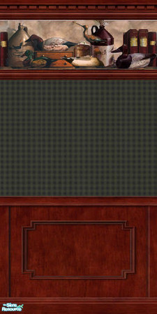 Sims 2 — Masculine Wall by Halfcreek — -