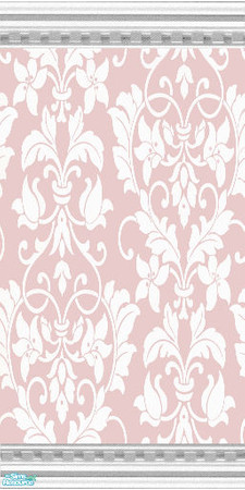Sims 2 — PinkBrocade by mmbunny — Pink Brocade wall with pediments