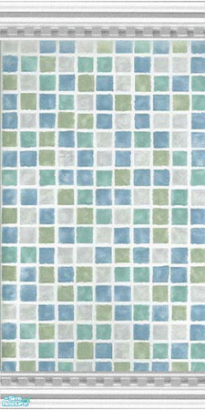 Sims 2 — BlueGreentiles by mmbunny — Blue-green tiles with pediments