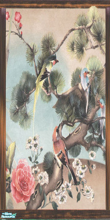 Sims 2 — Japanese bird scene by mmbunny — Japanese birds in traditional scene