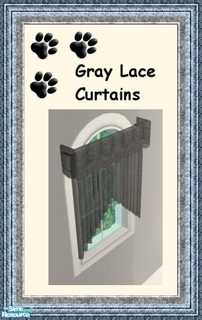 Sims 2 — Dolphin Cove - Dolphins Bathroom - Gray Lace Curtains by MinnieMinPin — 