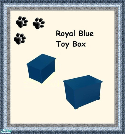 Sims 2 — Dolphin Cove  - Ocean Swirl Nursery - Royal Blue Toy Box by MinnieMinPin — 