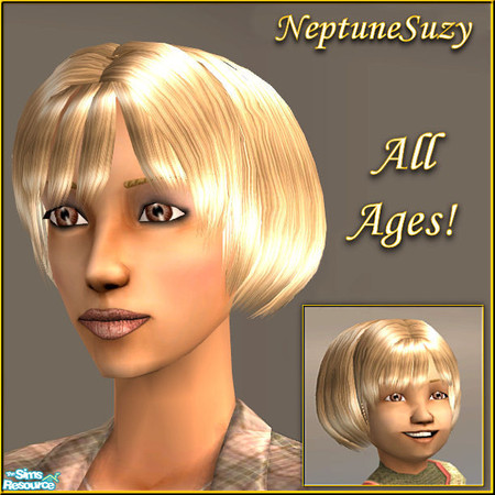 Sims 2 — NSC Hair - Cute Bob Style 2 by Neptunesuzy — Your Sims will Love this cute, yet elegant, bob style hair!