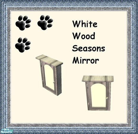 Sims 2 — Dolphin Cove - Dolphins Bathroom - White Wood Seasons Country Mirror by MinnieMinPin — 