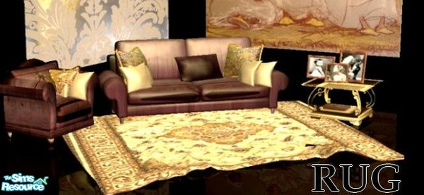Sims 2 — Set Cuirepo  velvet recolor - rug by kibanahnah — Recolor of Huabanzhu set \"Living 04\". The meshes