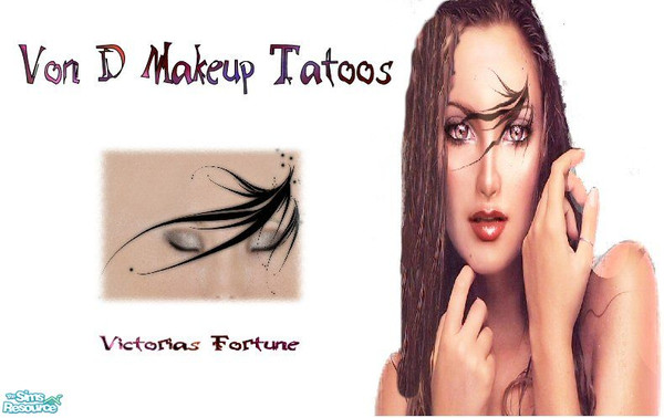 Sims 2 — VF Von D Makeup Tatoos - 5 by fortunecookie1 — Here are eight different makeup tatoos inspired by Kat Von D\'s